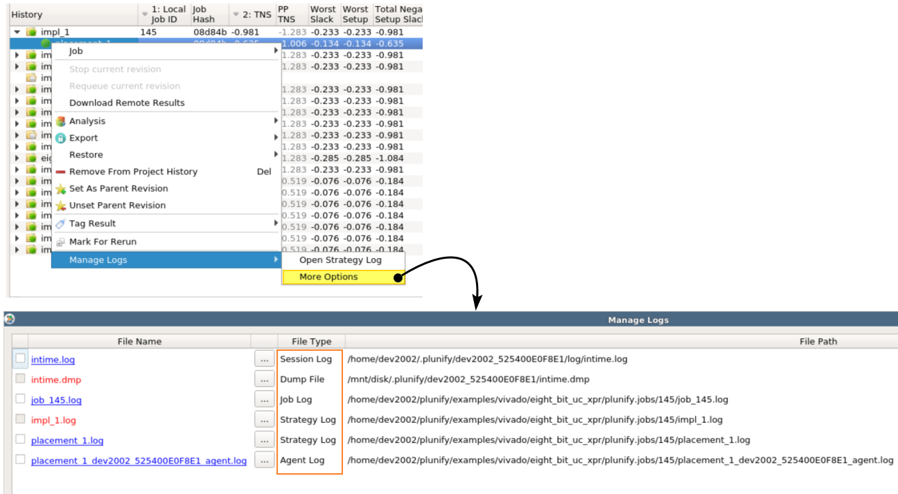 View Log files