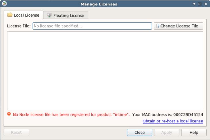 Manage Licenses In InTime